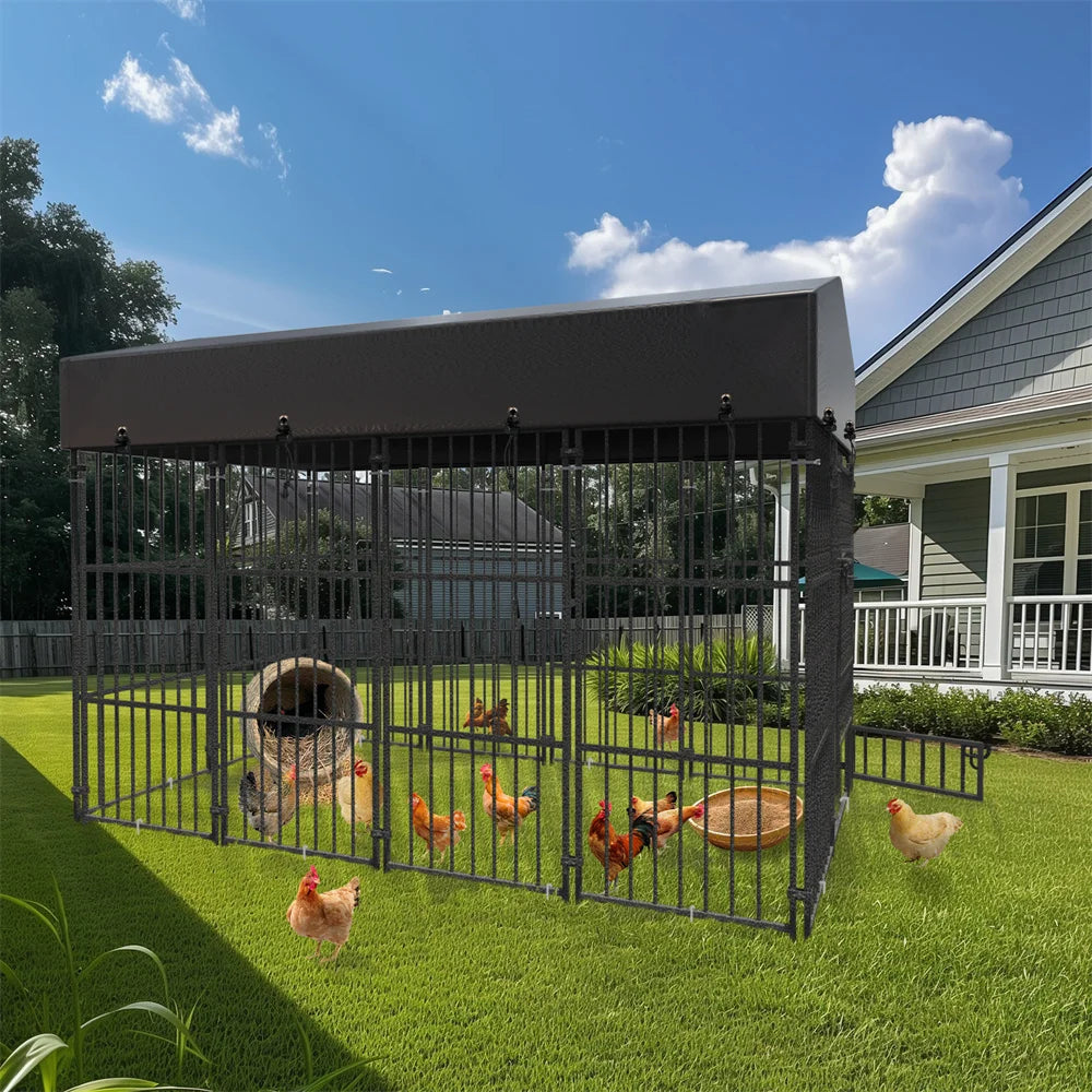 Borwar Heavy Duty Large Dog Kennel Welded Metal Playpen