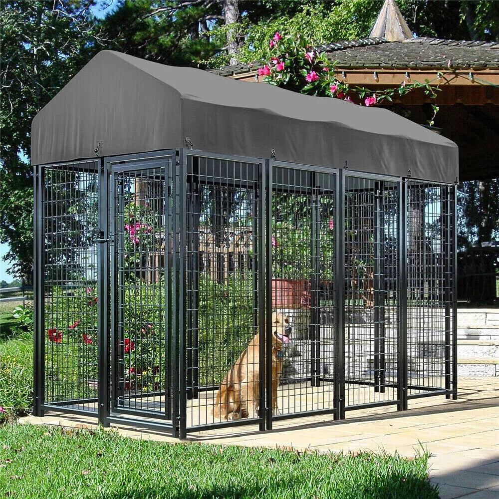 Borwar Heavy Duty Large Dog Kennel Welded Metal Playpen