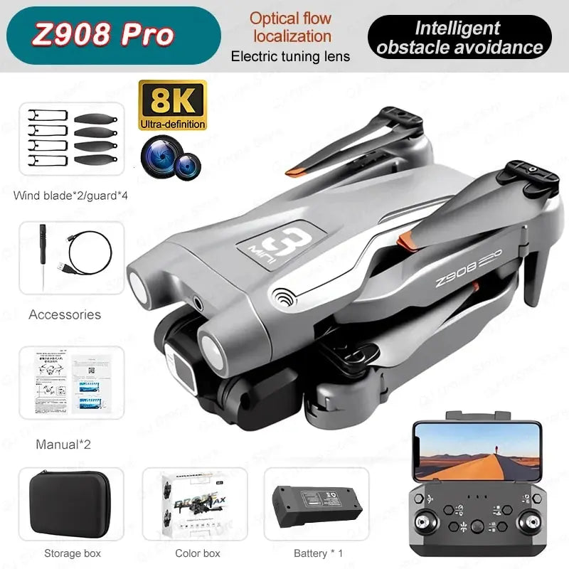 Z908 Pro Max Drone 8K GPS FPV Aerial Quadcopter Brushless