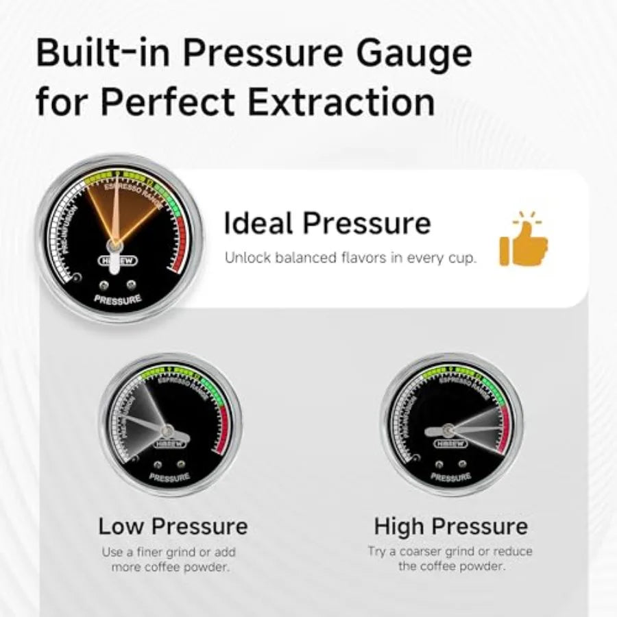 SHXI Espresso Machine With Stainless Steel Body And Smart Display