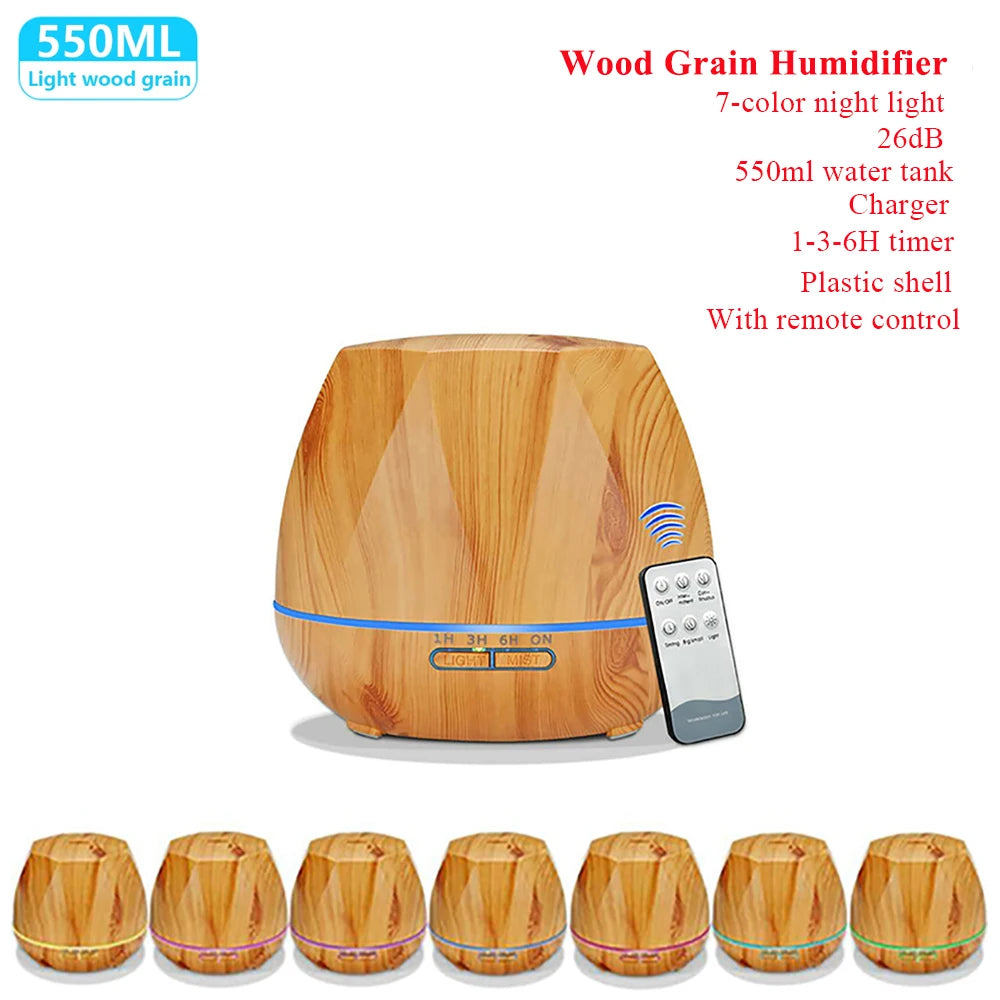 Thankshare Aroma Essential Oil Diffuser Ultrasonic Humidifier Remote Control