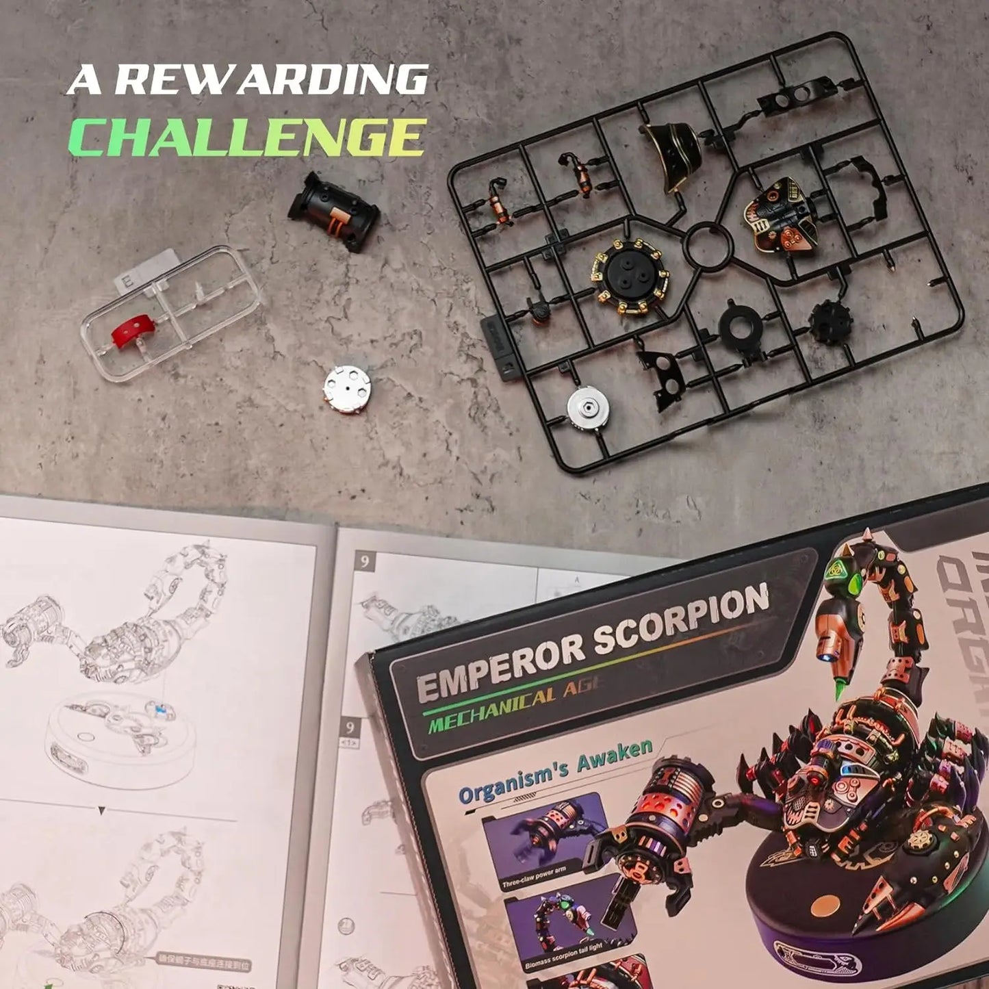Robotime Emperor Scorpion 3D Metal Puzzle With LED Light