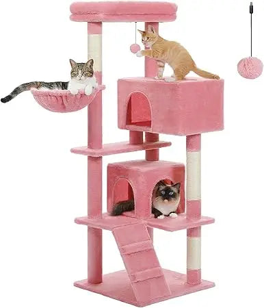 Cat Tower With Condos Top Perch And Scratching Posts