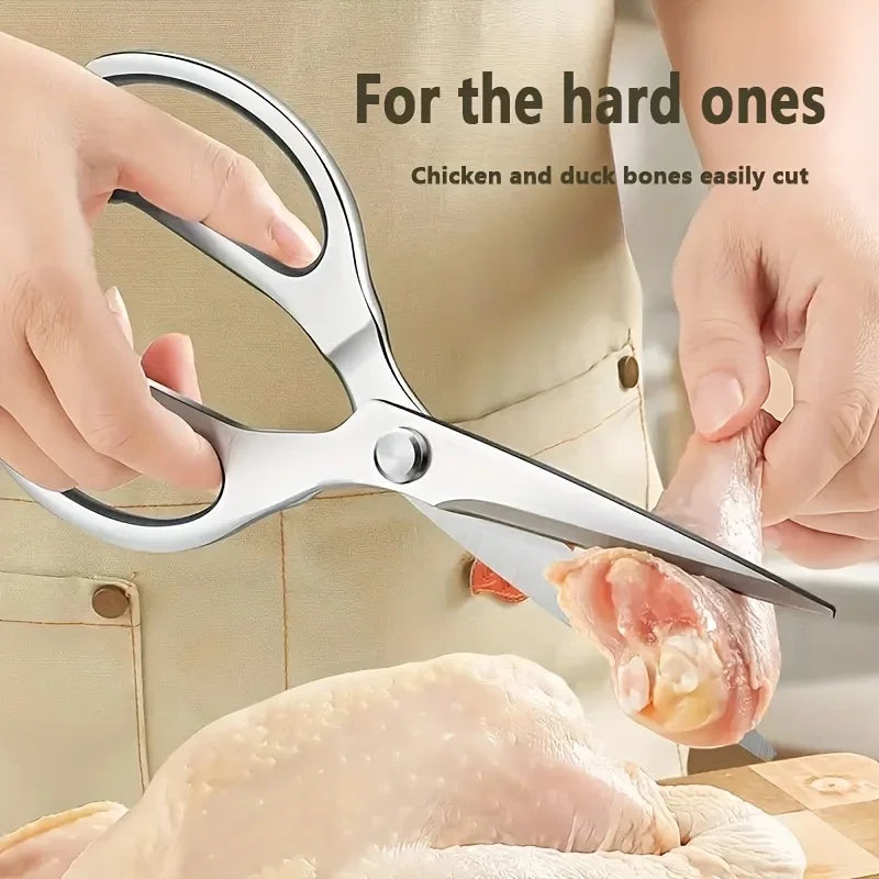 Stainless Steel Kitchen Scissors Multifunctional Household Shears For Meat