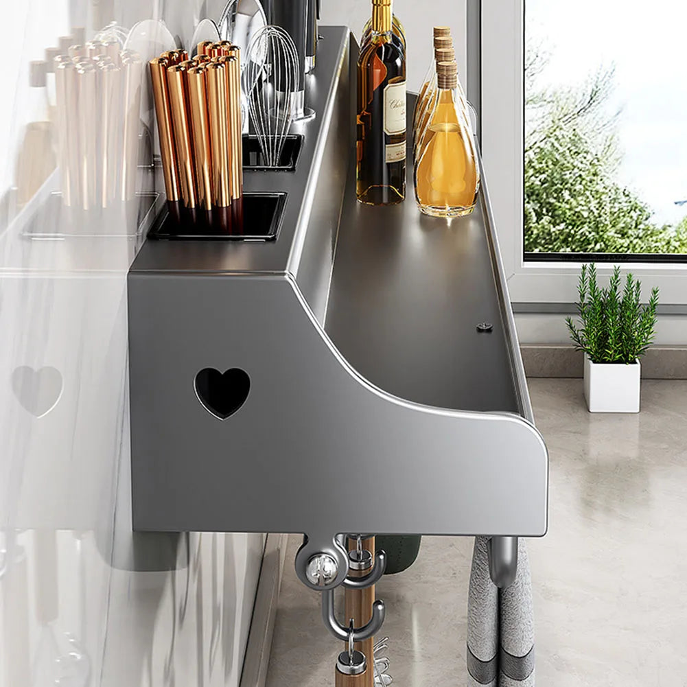 Hign-concerned Hanging Kitchen Storage Rack With 12 Hooks For Spices