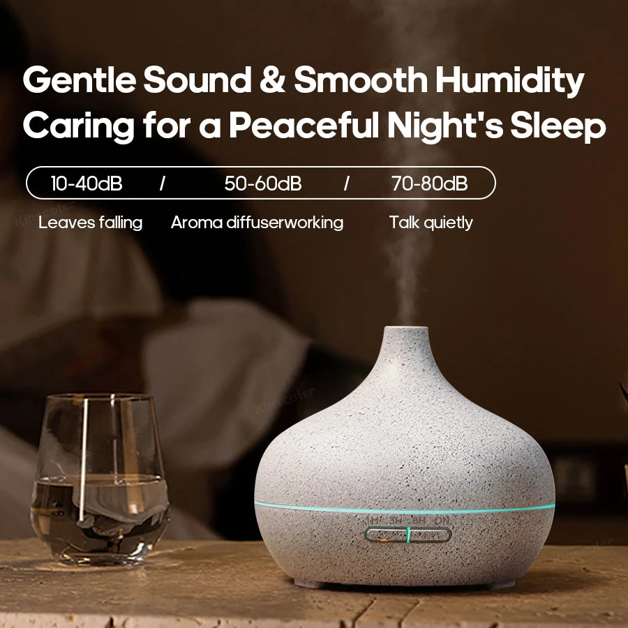 Kinscoter Wood Grain Aromatherapy Diffuser Ultrasonic Humidifier
