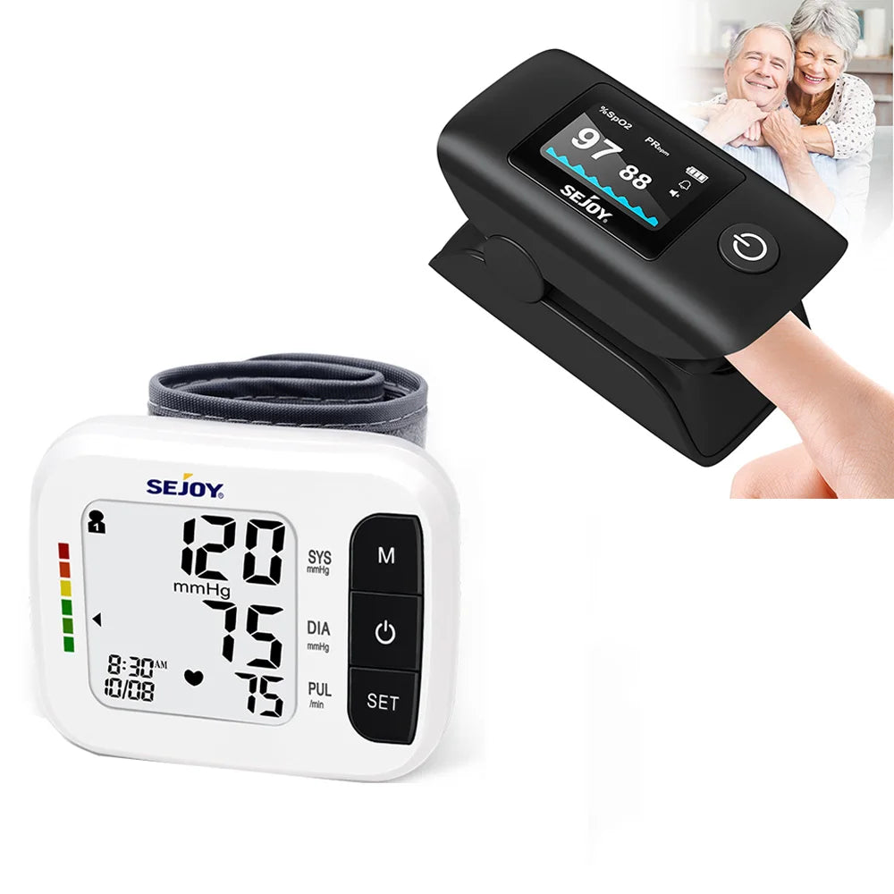 Sejoy Blood Pressure Monitor And Pulse Oximeter With OLED Display