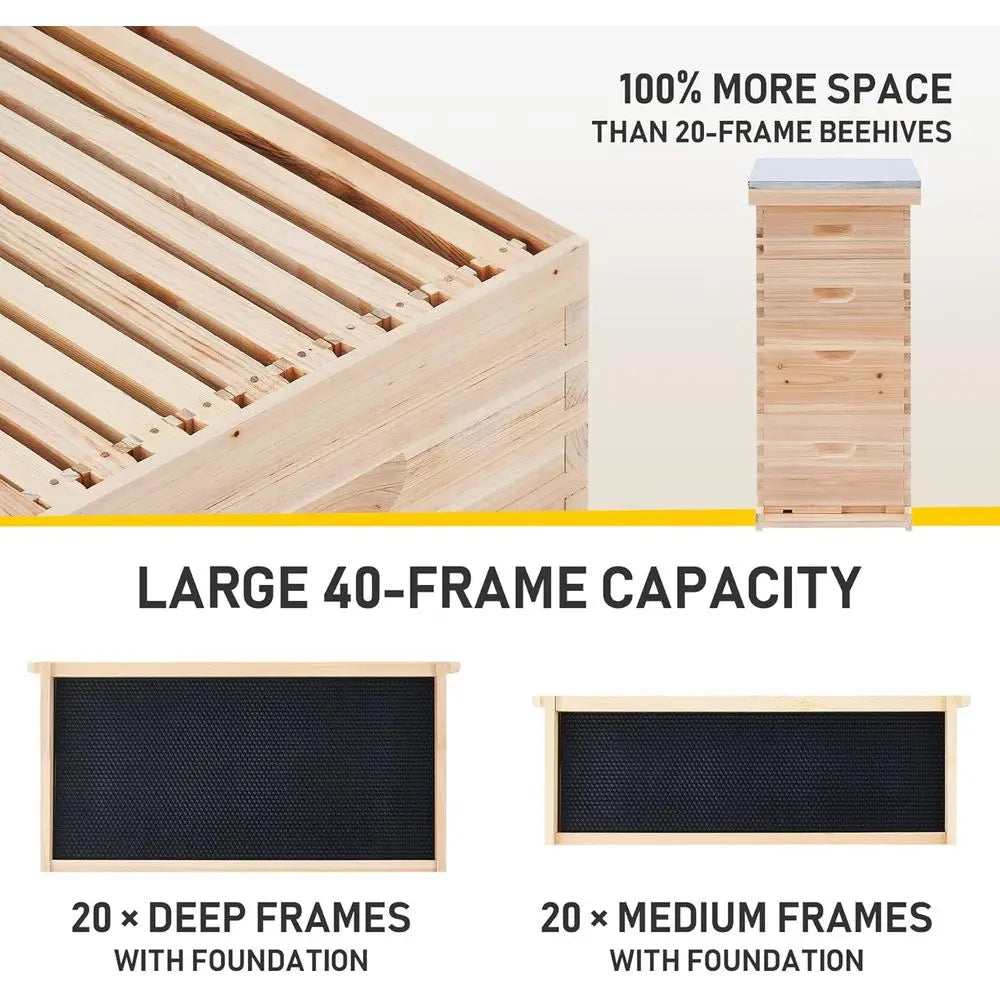 Langstroth Beehive Starter Kit With Frames And Foundation