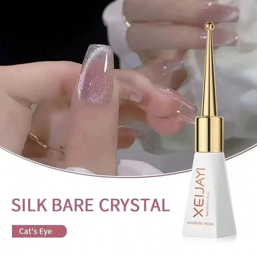 Cat Eye Magnetic Holographic Gel Nail Polish Shine Finish