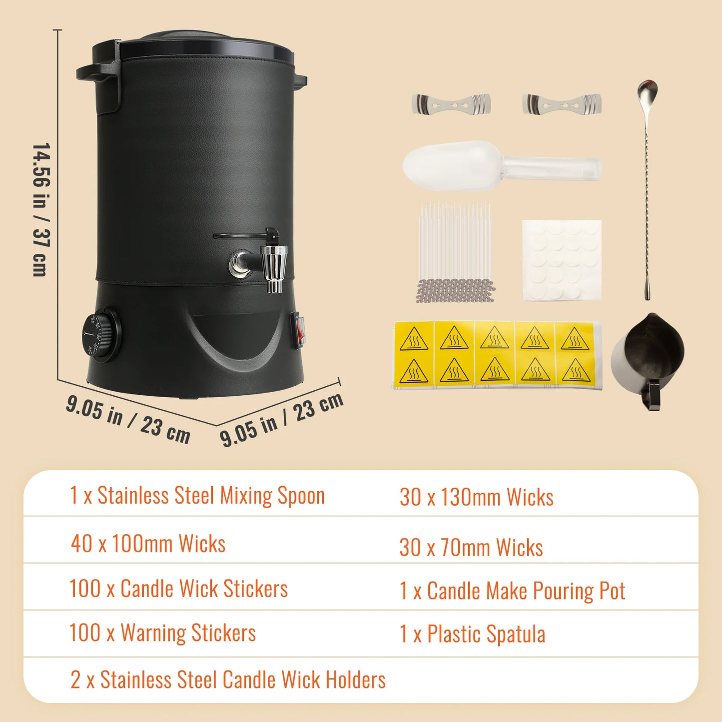 SucceBuy Electric Wax Melter For Candle Making With Pour Spout