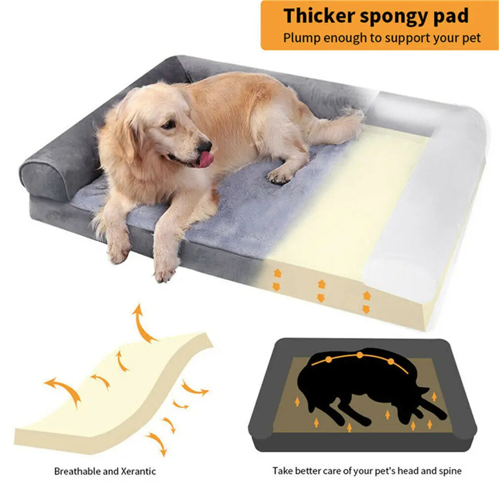 Bingopaw Orthopedic Dog Bed For Large Dogs With Removable Washable Cover And Plush Support
