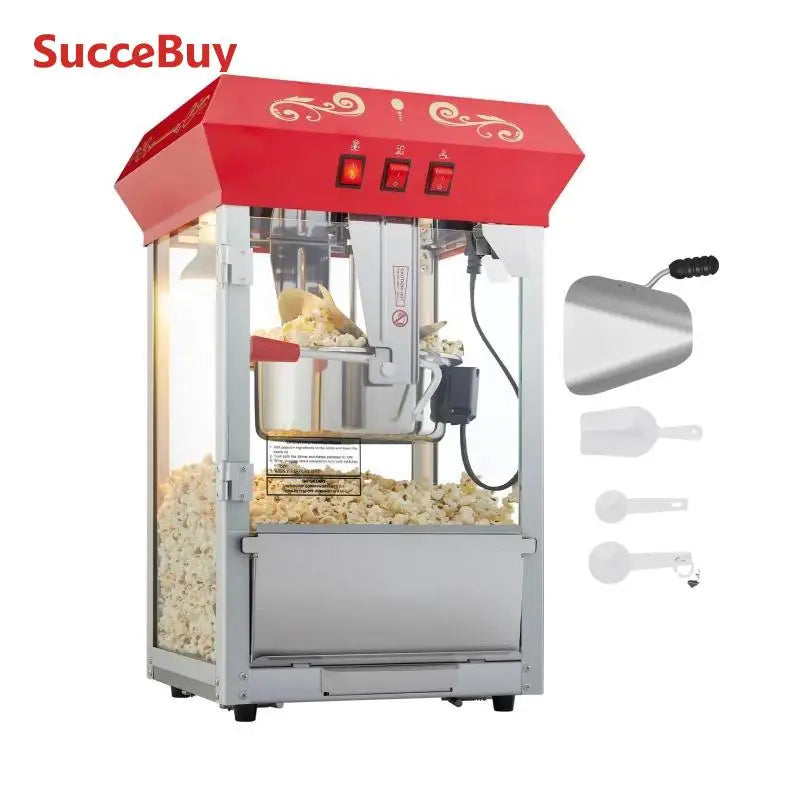 SucceBuy Automatic Electric Popcorn Maker Commercial Popper Machine