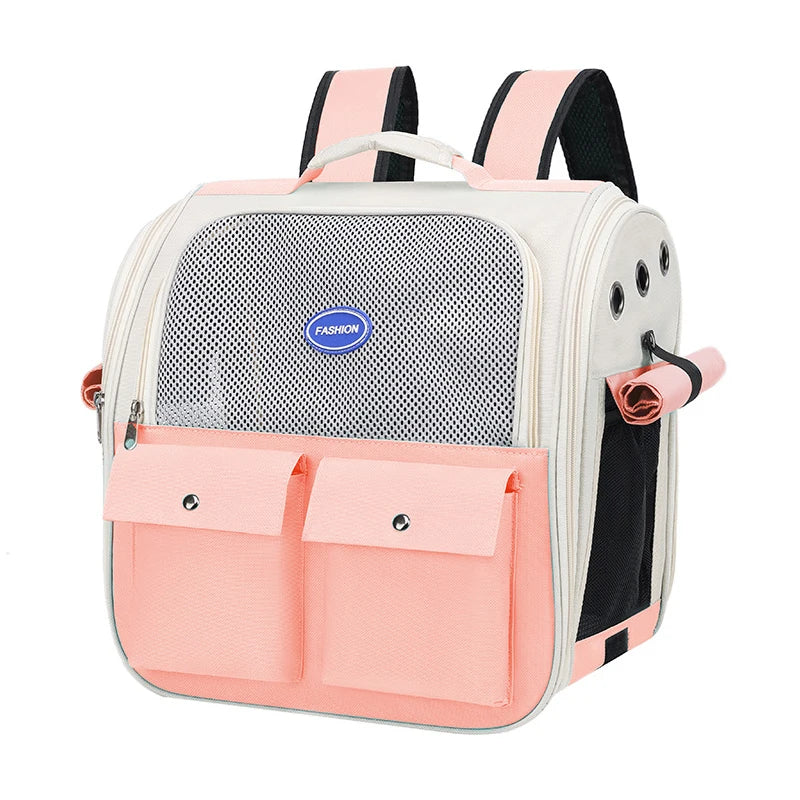 Ventilated Cat Backpack With Adjustable Straps For Outdoor Travel