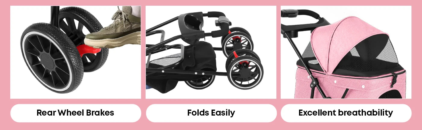 CHIHUAUA Foldable Pet Stroller For Small Dogs And Cats