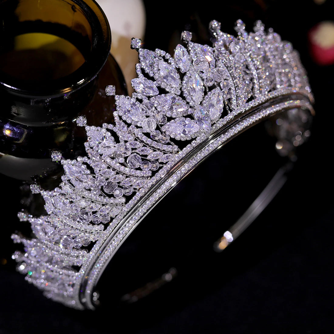 Luxury Zircon Tiara Bridal Gold Crown For Wedding Crystal Headdress Queen Diadema For Pageant Women Party Hair Accessories A1723