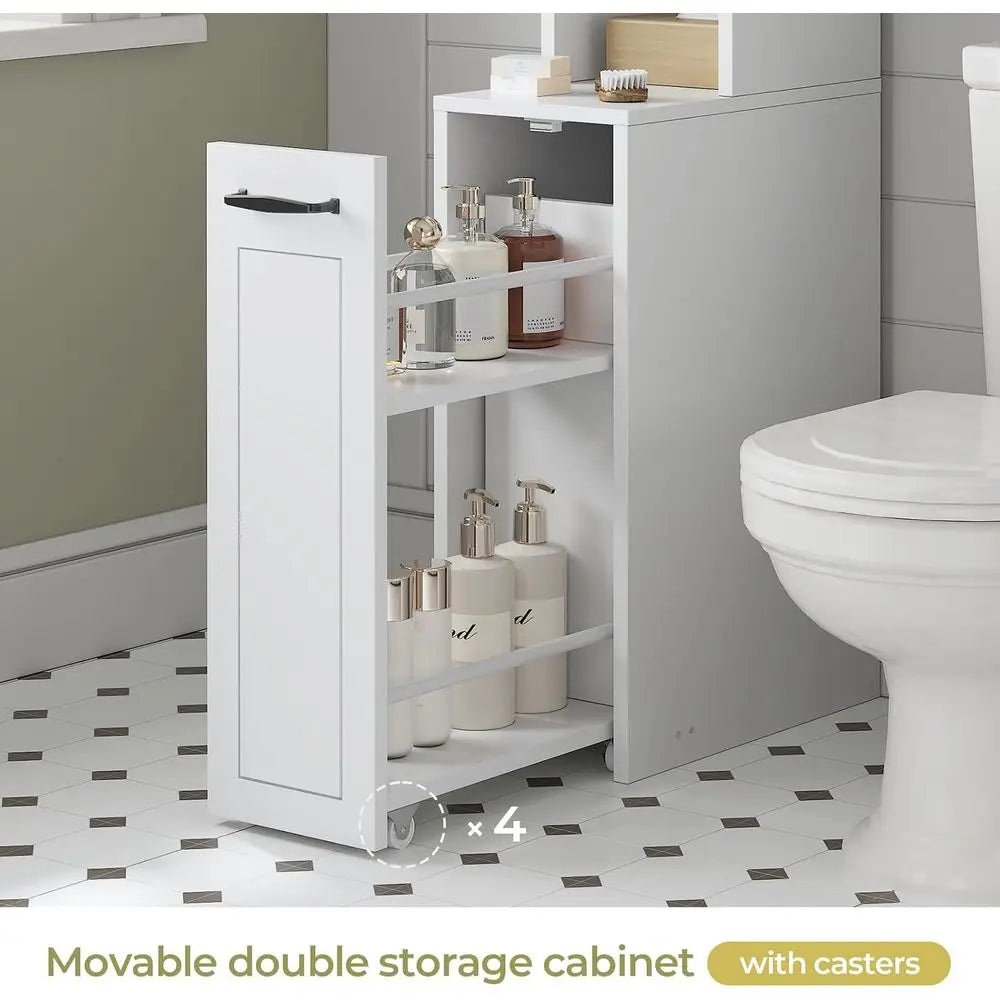 Over The Toilet Storage Cabinet With Pulley Open Shelf And Adjustable