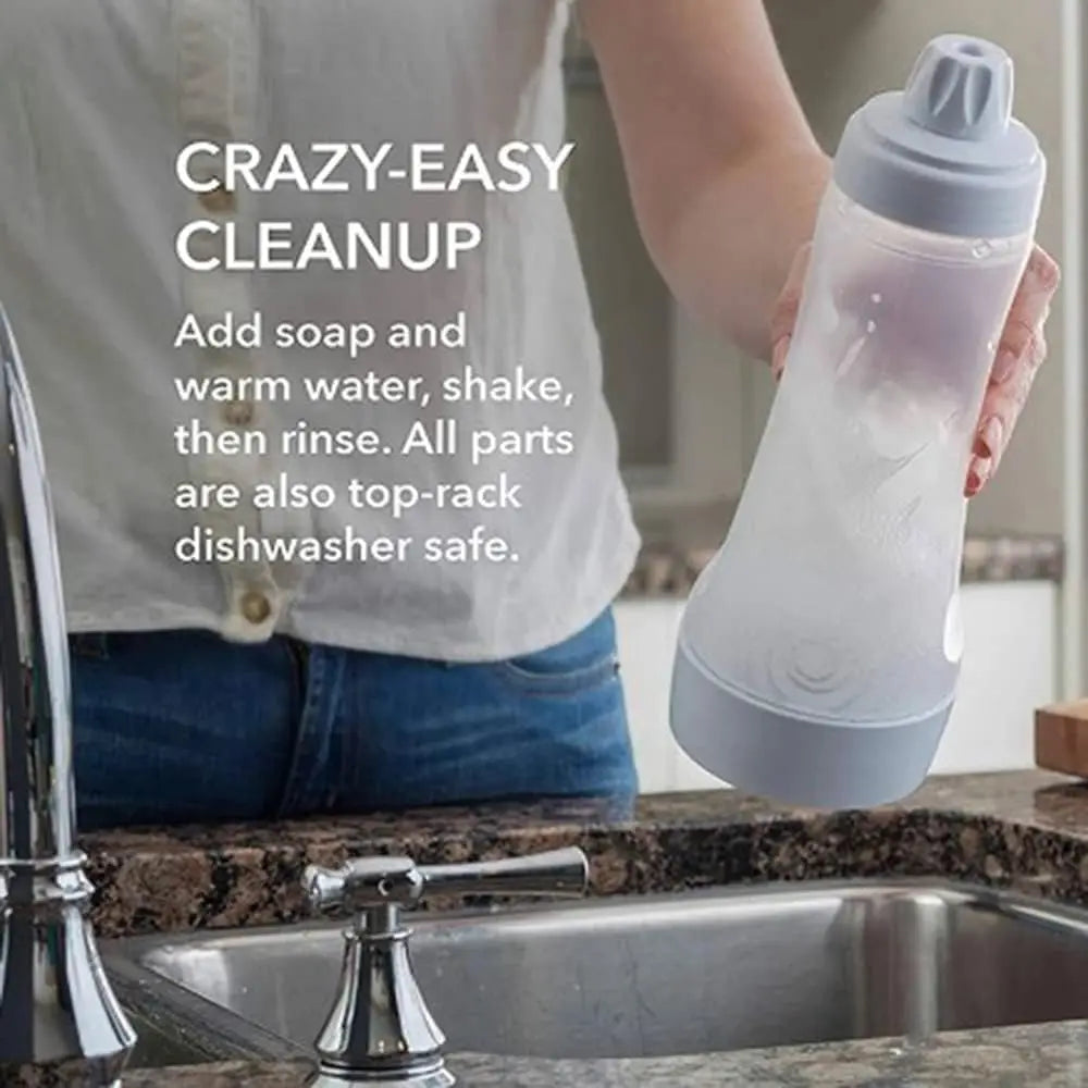 Pancake Batter Dispenser with Mixing Ball & Stand – Easy Pour Batter Mixer for Pancakes, Waffles & Cupcakes