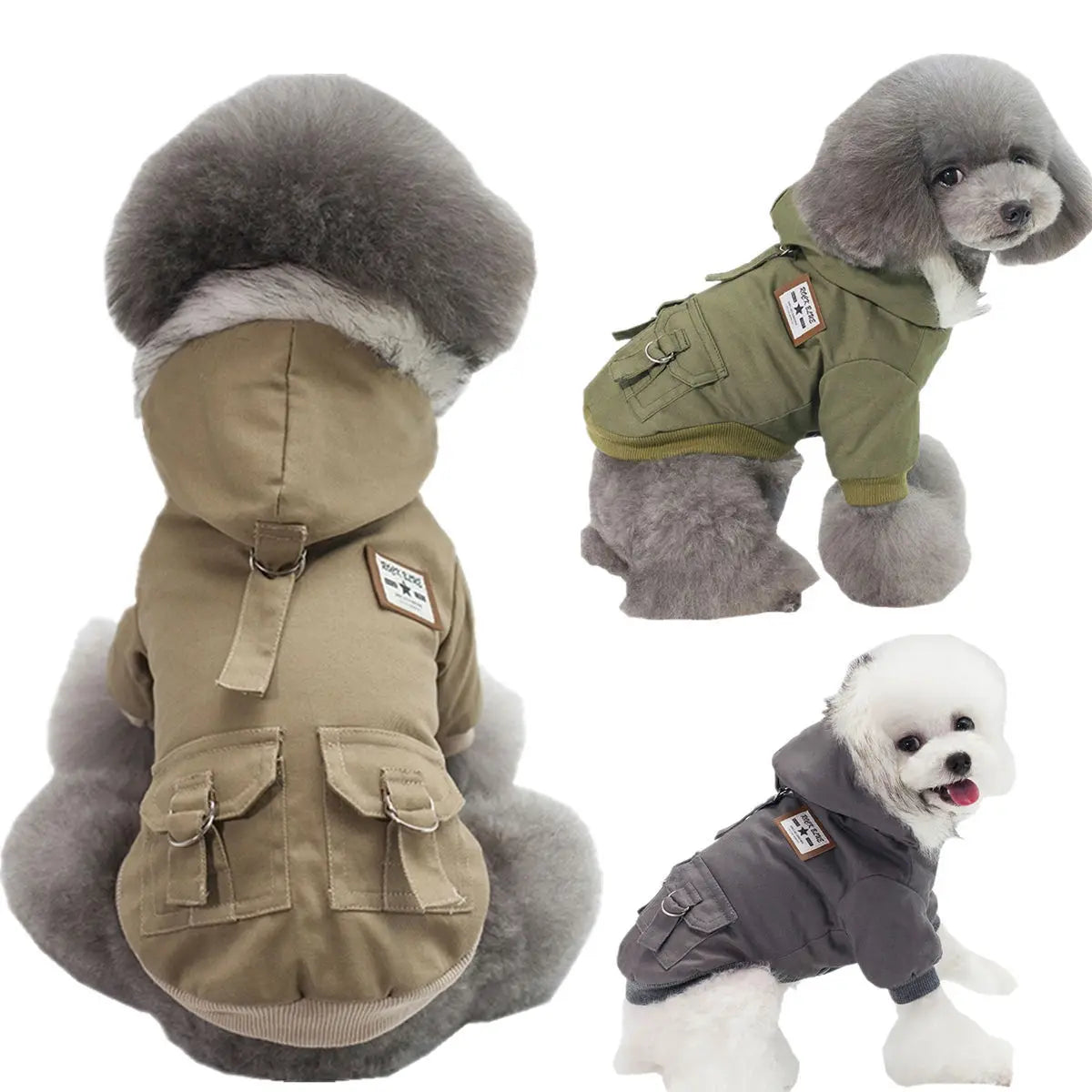 DogbabyCN Winter Warm Dog Coat for Small Dogs