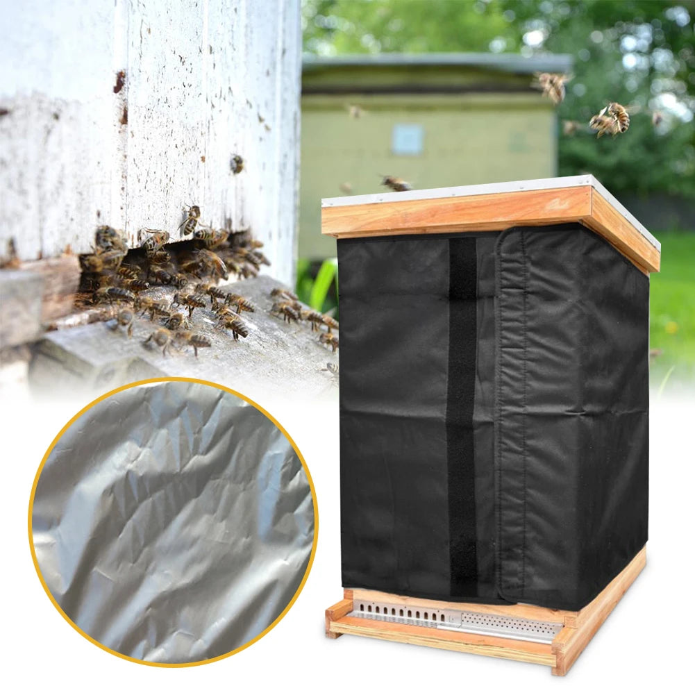 75.2 X 23.5 Inches 600D Oxford Winter Bee Hive Wrap Adjustable Beehive Wrap Bee Hive Insulation Wrap Beekeeping Supplies
