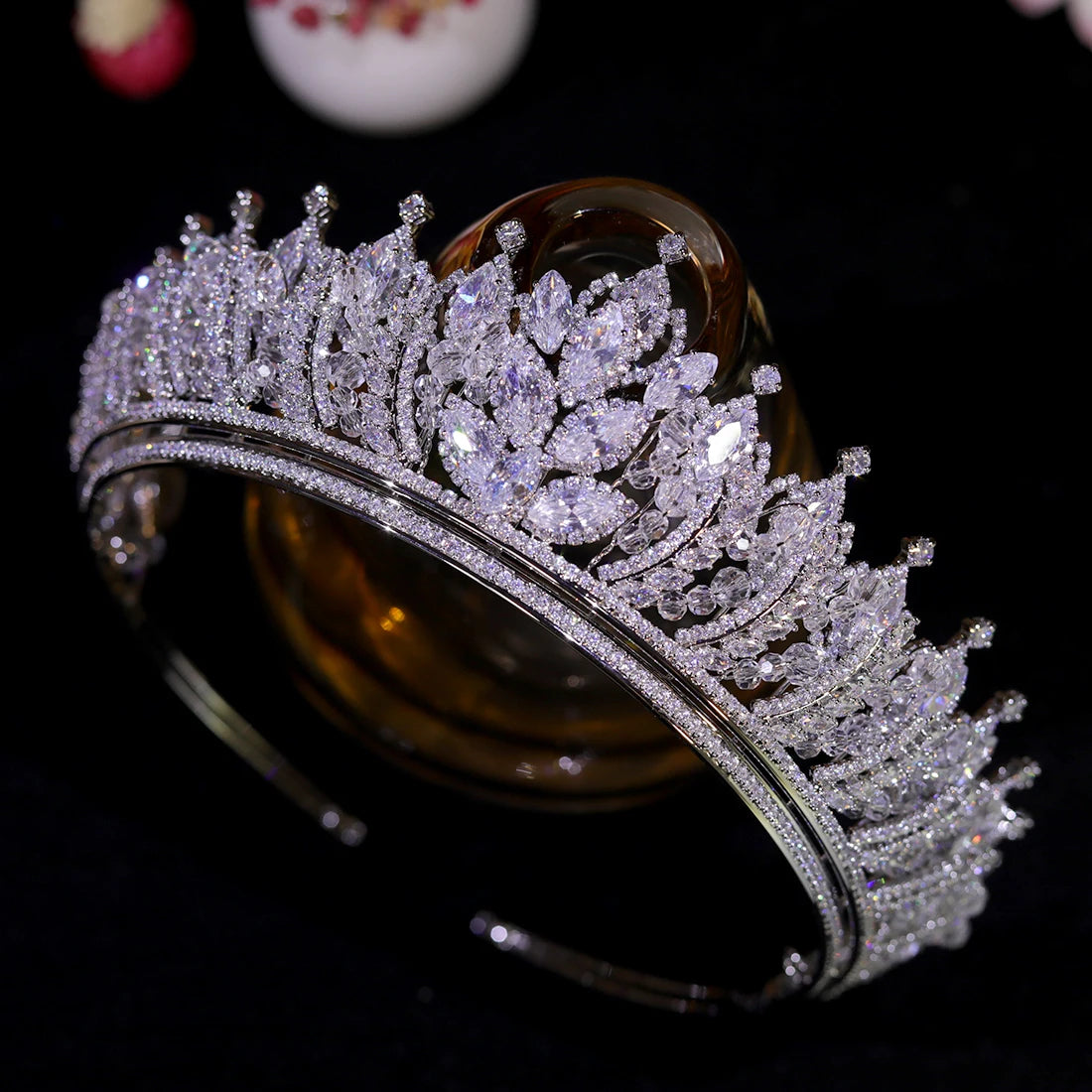 Luxury Zircon Tiara Bridal Gold Crown For Wedding Crystal Headdress Queen Diadema For Pageant Women Party Hair Accessories A1723